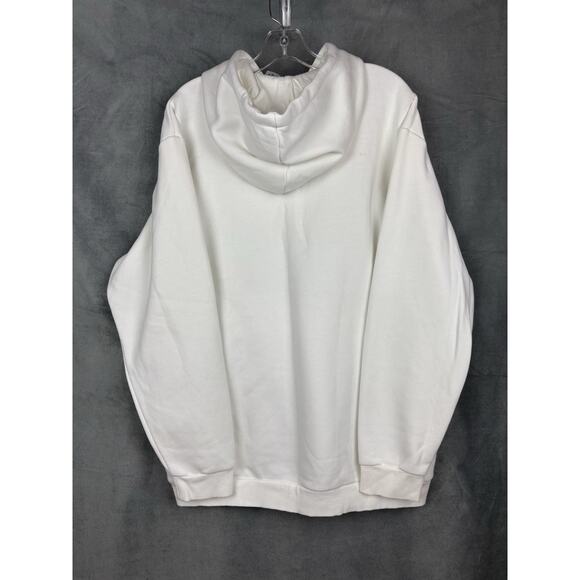 Adidas Essentials Camo Print French Terry Hoodie Sweatshirt Mens Large White - Picture 14 of 14